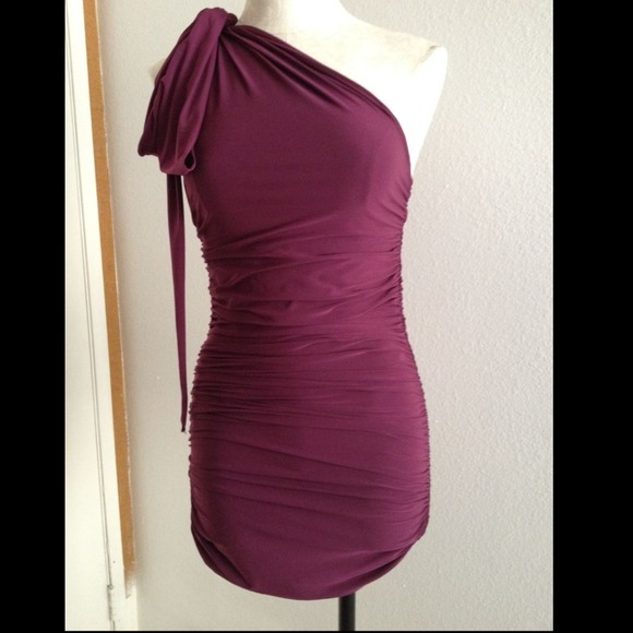 Multi-way plum dress