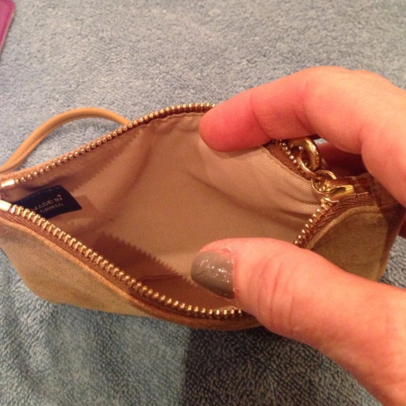 Coach tan suede wristlet. - Picture 3 of 3