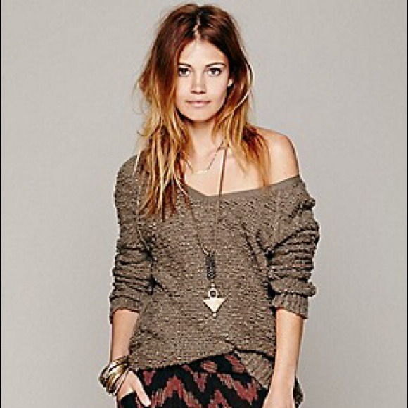 Free people shaggy knit pullover
