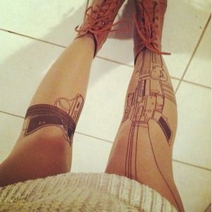 🚫BUNDLED @silveraurora Gun tattoo tights