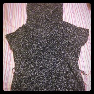 Black and white long sweater