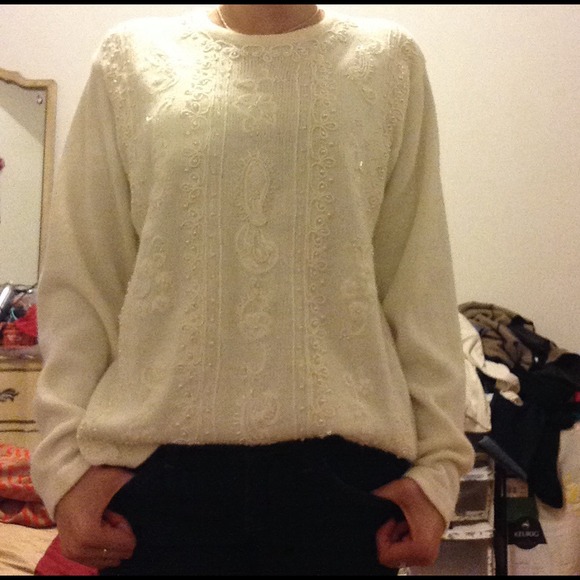 Vintage Beaded Sweater & Pink Blazer Bundle