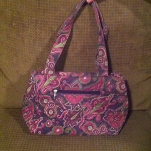 Purple and other like colors quilted purse