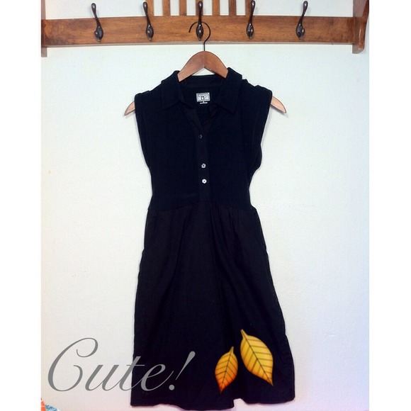 🍂Cute Black Collared Dress from Converse🍂