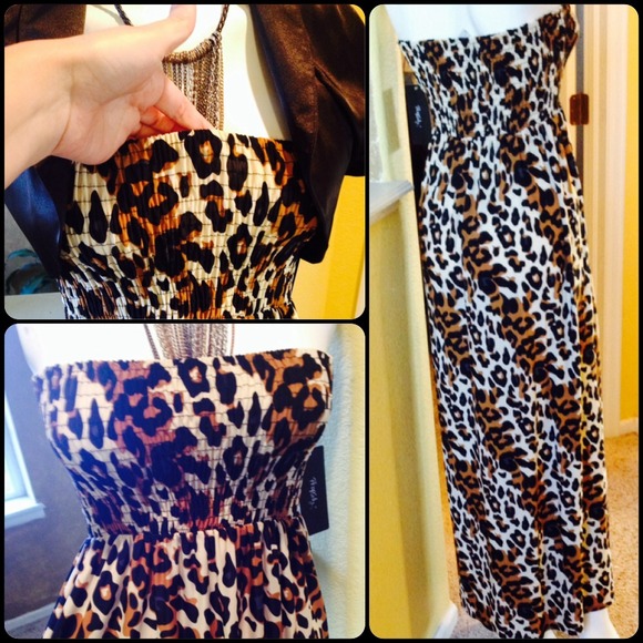 ❌SOLD❌Speechless Animal Maxi Strapless TubDress💋