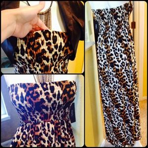 ❌SOLD❌Speechless Animal Maxi Strapless TubDress💋