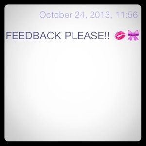FEEDBACK!!!🎀💜💟😘