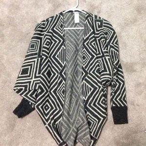 Tribal print knit cardigan