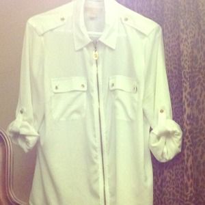 Light weight Michael Kors zip up. Gold zipper