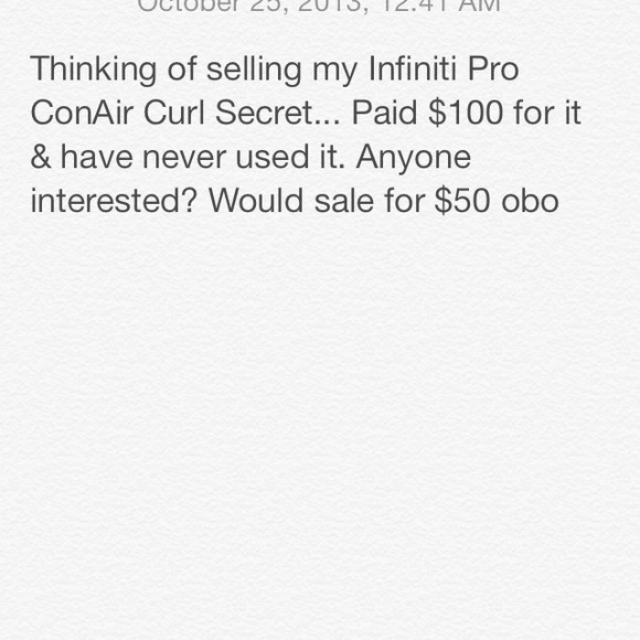 Infinit Pro ConAir curl secret