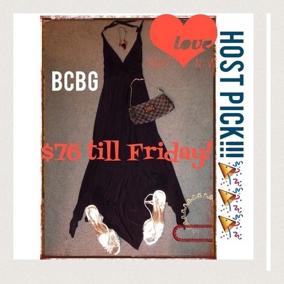 Host Pick!🎉Beautiful BCBG Brown Halter Dress - Picture 3 of 3