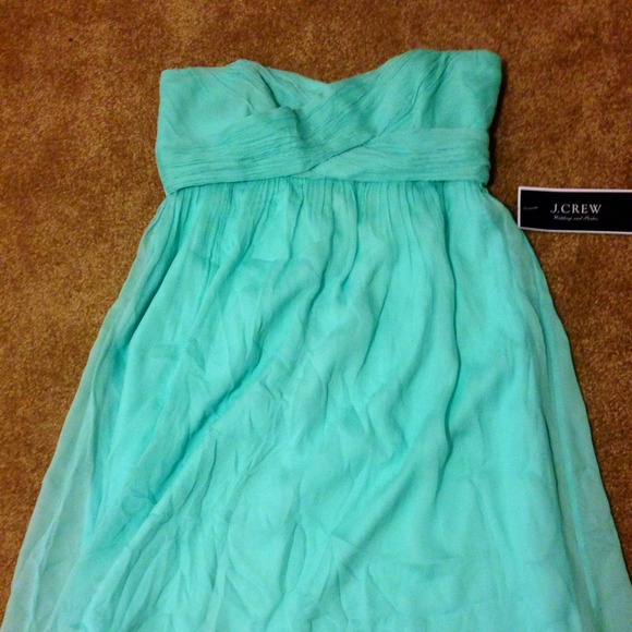 J. CREW Original Taryn Mint dress in silk chiffon - Picture 2 of 4