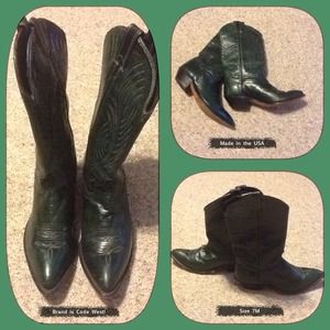 Cowgirl Boots Hunter Green Size7M