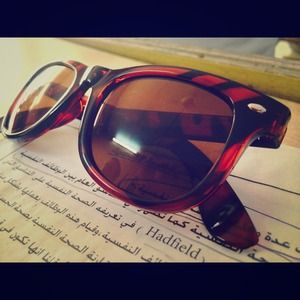 Rayn ray nerd brown striped sunglasses