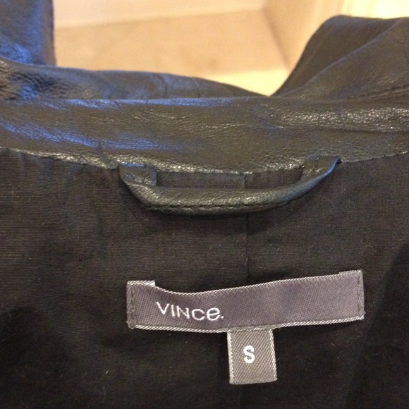 Vince classic blk leather jacket - Picture 4 of 4