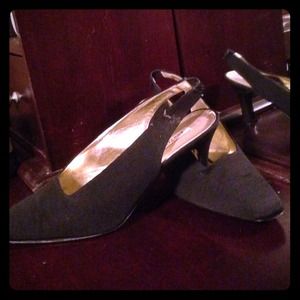 Ann Taylor cloth sling backs