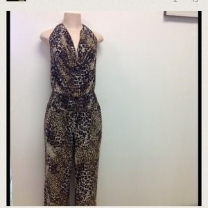 Brown an black jumpsuit
