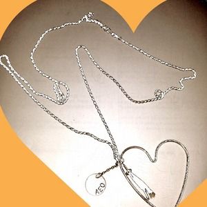 Pretty long heart necklace ...