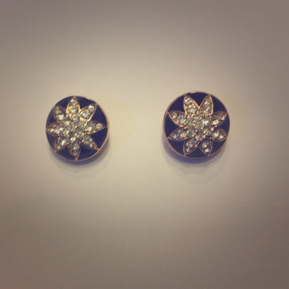 Black & sparkly earrings - new