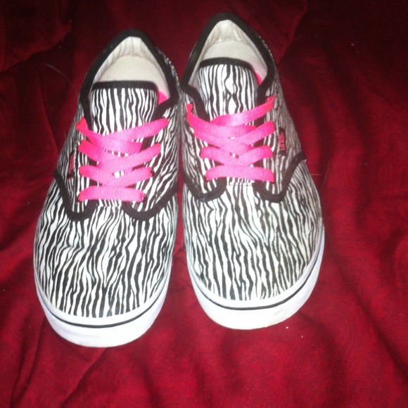 Brand new zebra print vans.