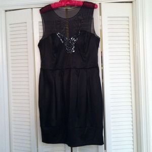Party dress with studded butterfly