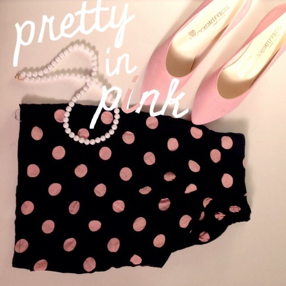2x Host Pick 👍 Pink Polkadot Skirt