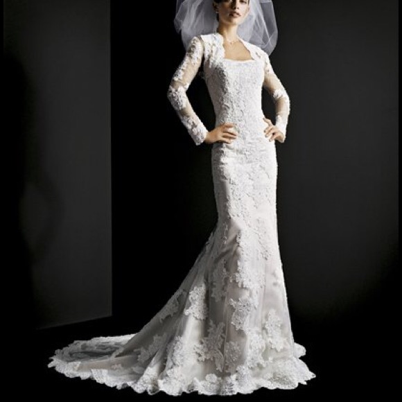 Oleg Cassini lace wedding dress size 2 - Picture 4 of 4