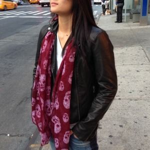 Maroon Skull scarf