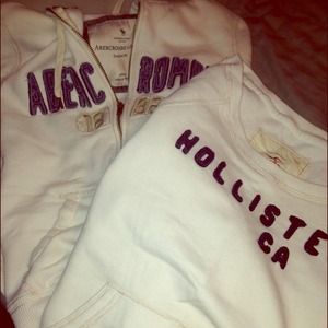 BUNDLE Abercrombie zip up and Hollister sweater