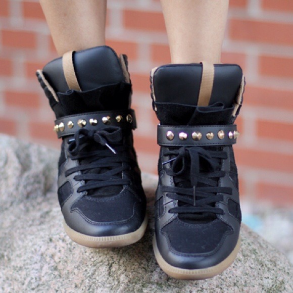 Zara Studded Sneaker Wedge