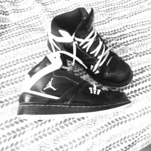 Black and white Jordan's