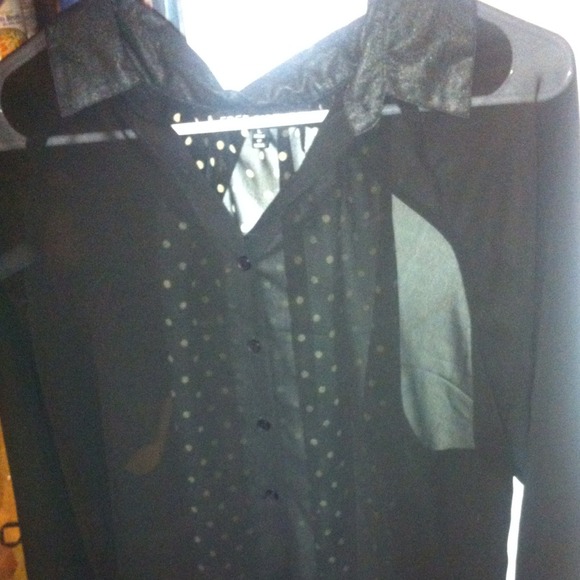 Sheer button up long sleeve