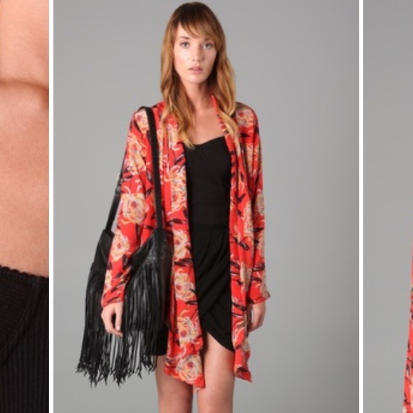 Winter Kate Floral Silk Kimono - Picture 3 of 4