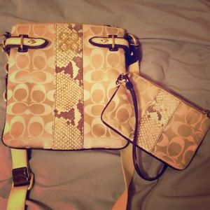 Coach crossbody bag and matching small clutch