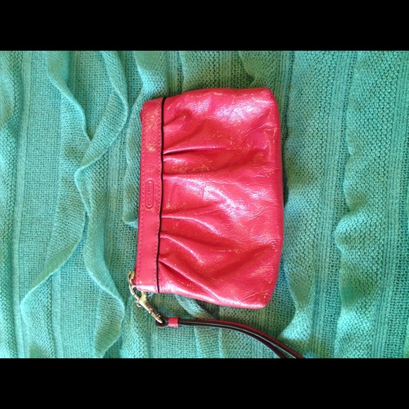 Authentic pink Coach wristlet