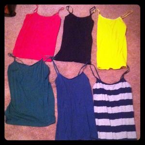 6 size large tank tops