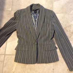Arden B grey pinstripe fitted blazer
