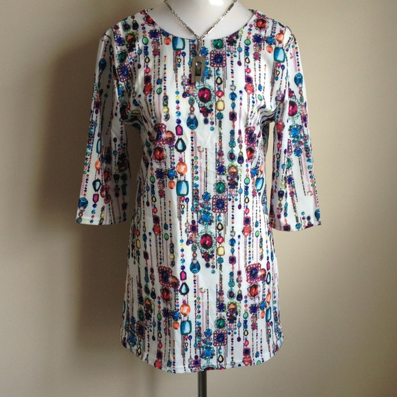 Colorful necklace dress top