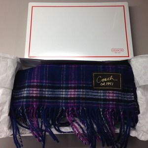 Authentic Coach Plaid Scarf