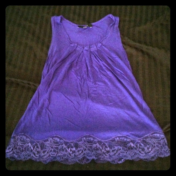 Purple express tank top