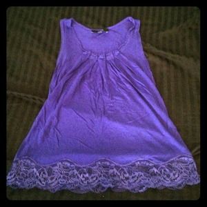 Purple express tank top