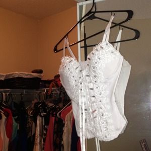 White corset top