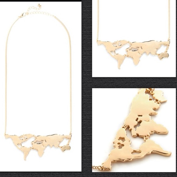 Jewelry - World Map Necklace