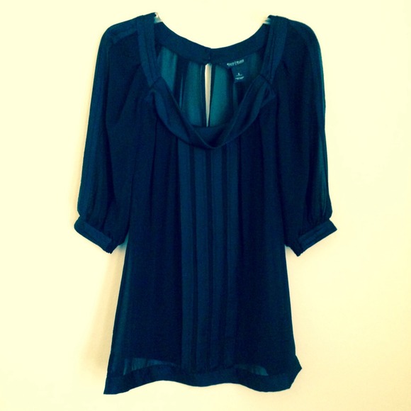 White House Black Market Tops - Host Pick🎉 WHBM cowl neck sheer tunic