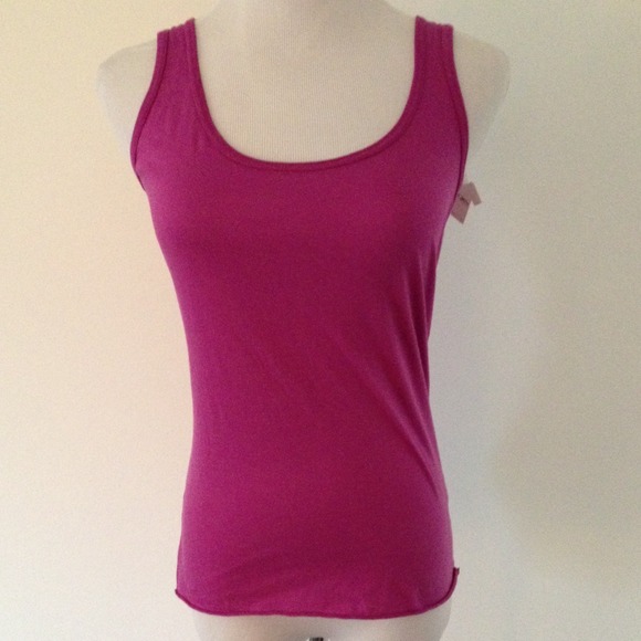 Michael Stars Scoop Back Tank - Pink/Purple