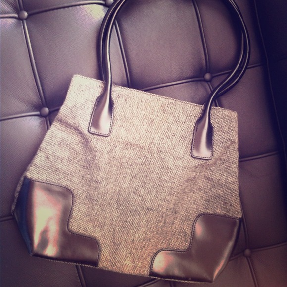 Black tweed purse