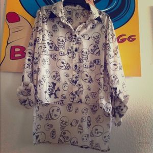 High Low skull top