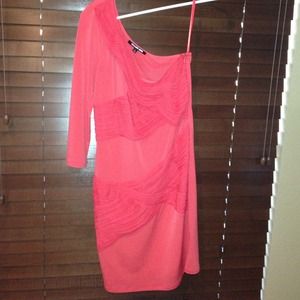 SOLD 💗💗💗Gianni Bini one shouldered coral dress
