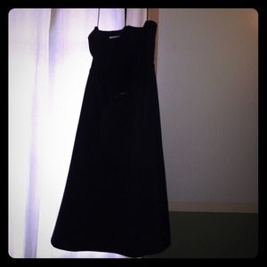 Michelangelo strapless a-line mid calf dress