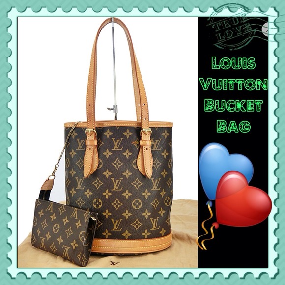 Authentic Louis Vuitton Petit Bucket Shoulder Bag